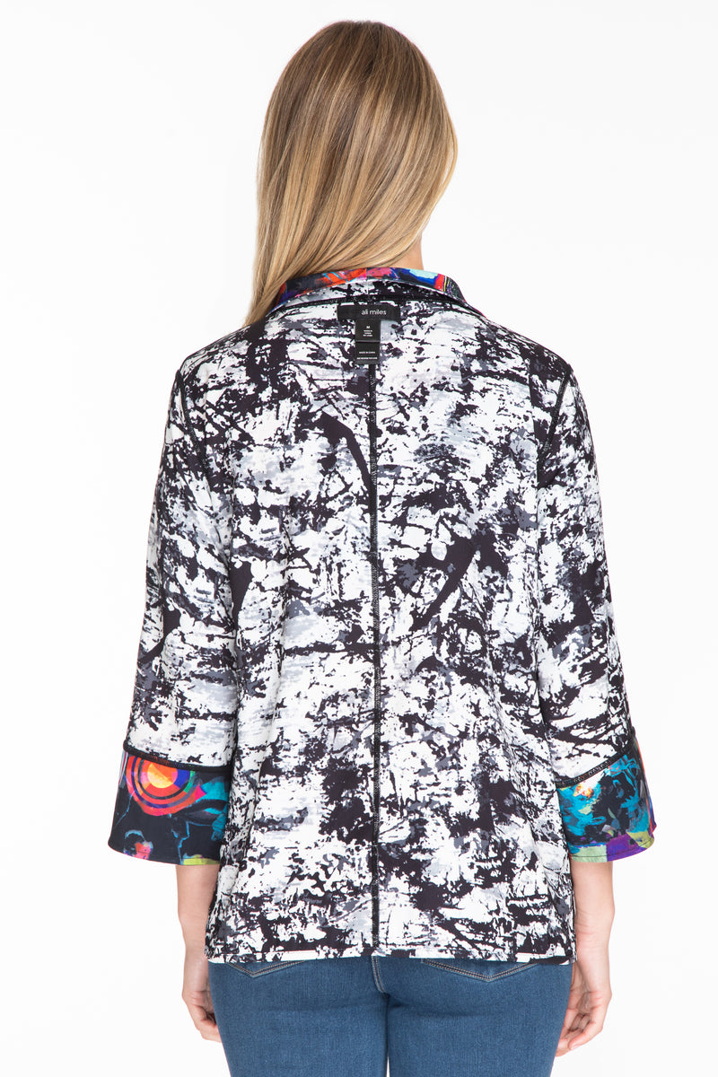 Woven Reversible Jacket - Women's - Abstract Multi