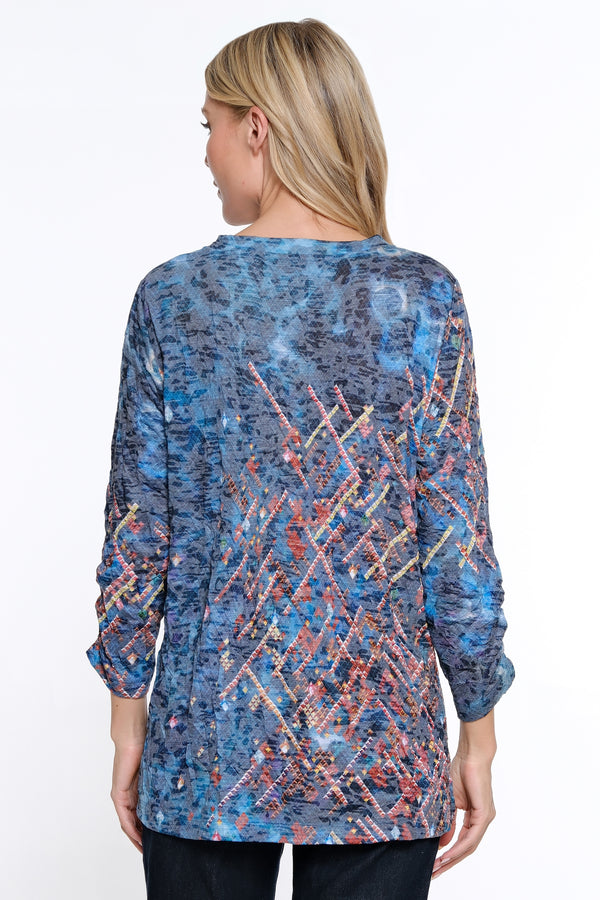 Burnout Crinkle Tunic - Abstract Multi