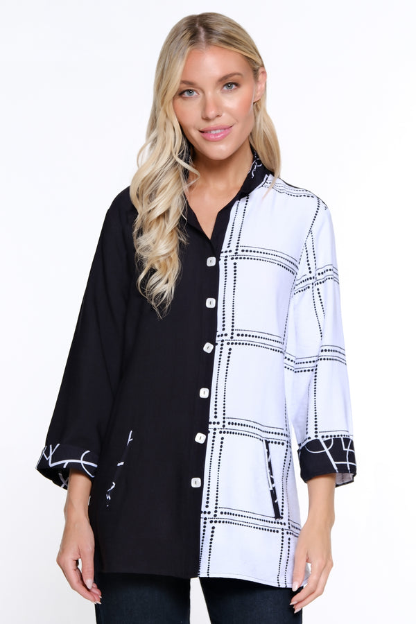 Mixed Media Tunic - Abstract Multi