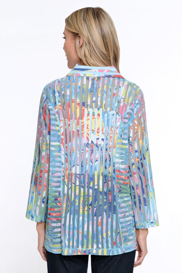 Zip Front Jacket - Abstract Multi