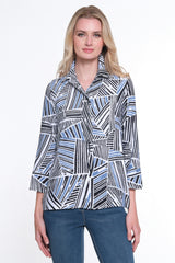 Printed Woven Tunic - Petite - Royal