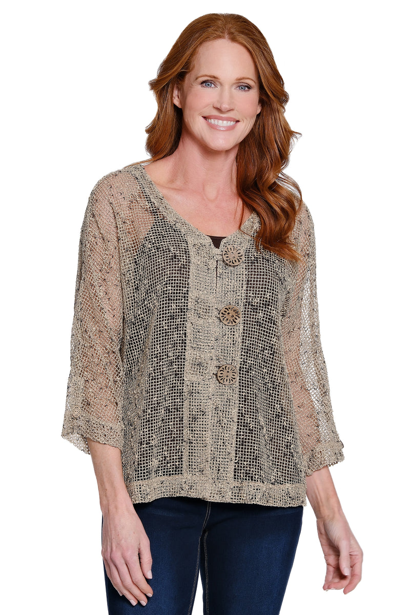 Woven Jacket with Sharkbite Hem - Khaki