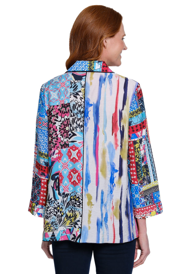 Print Tunic with Chest Pockets - Plus - Multi