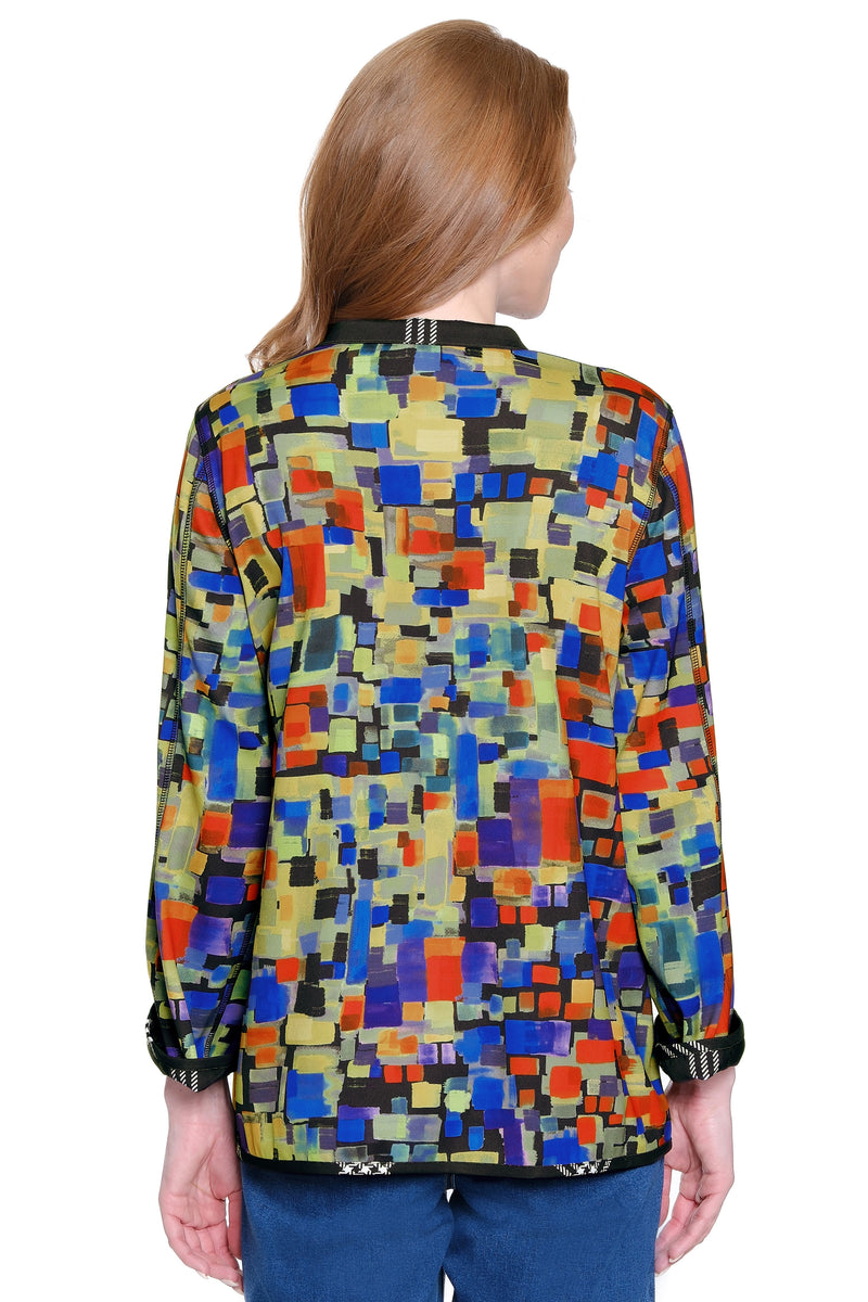 Reversible Woven Jacket - Abstract Multi