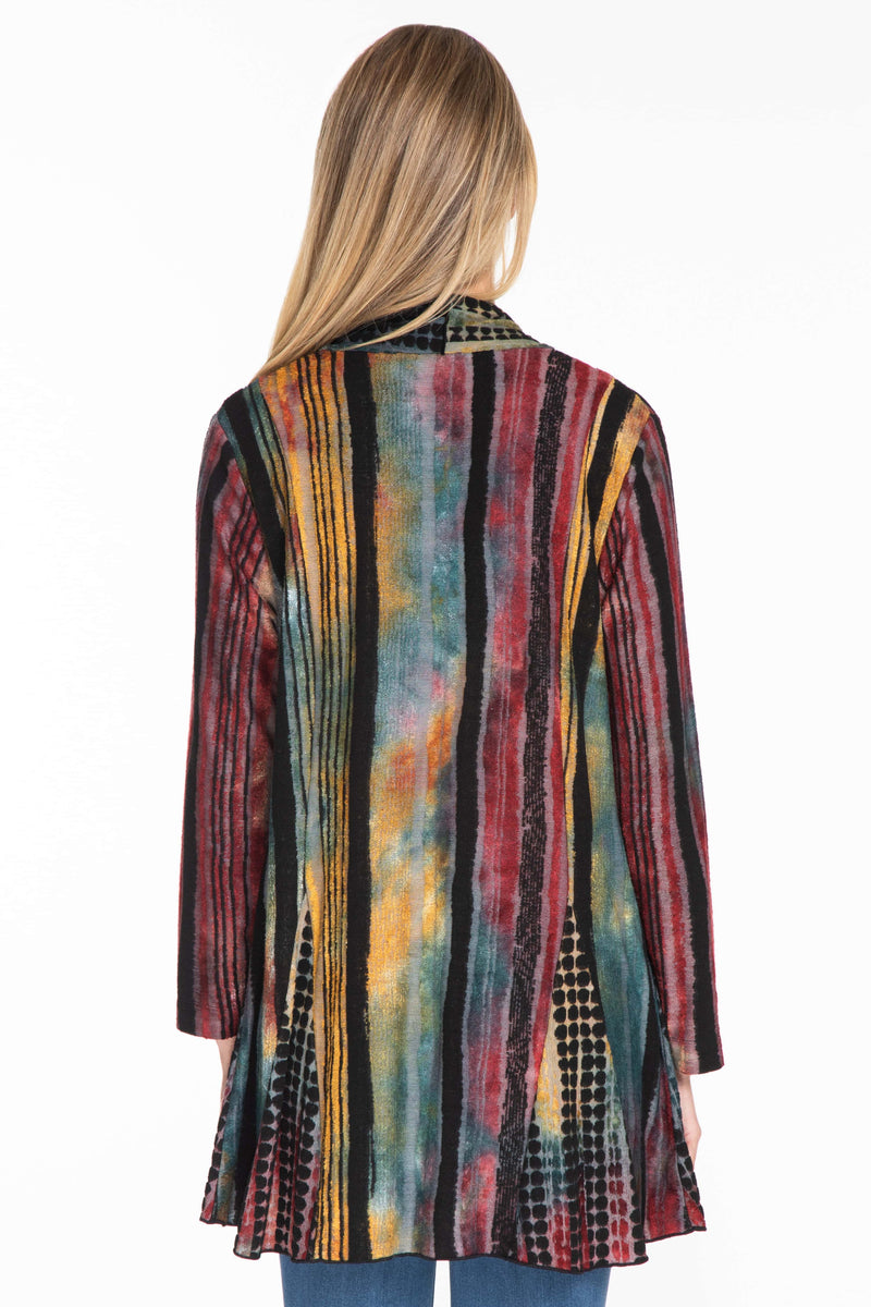 Jacquard Kimono - Women's - Stripe Multi