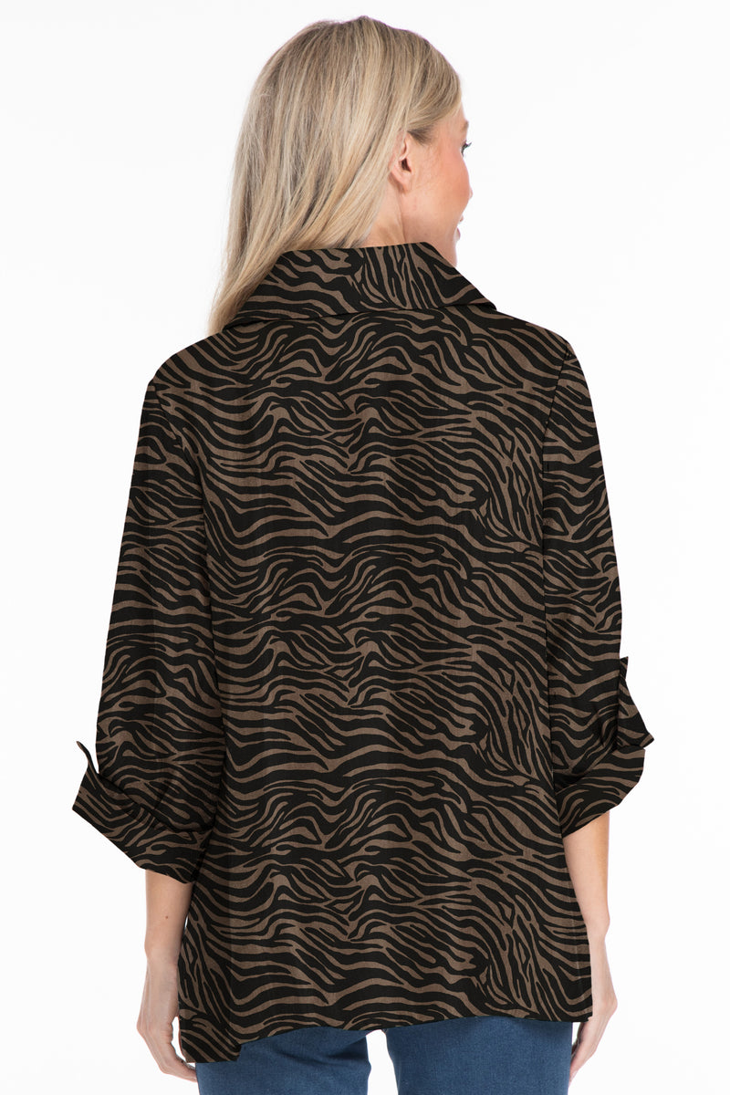Woven Shimmer Jacket - Zebra