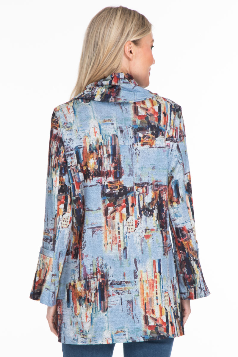 Bell Sleeve Tunic - Abstract Multi