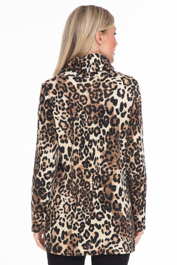 Texture Knit Tunic - Leopard