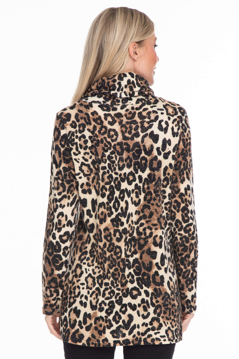 Texture Knit Tunic - Leopard
