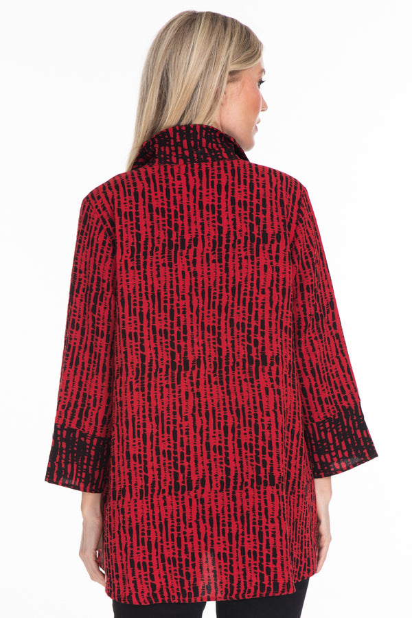 Printed Woven Tunic - Red