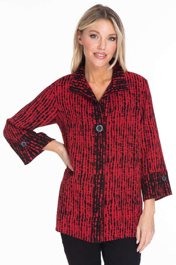 Printed Woven Tunic - Red