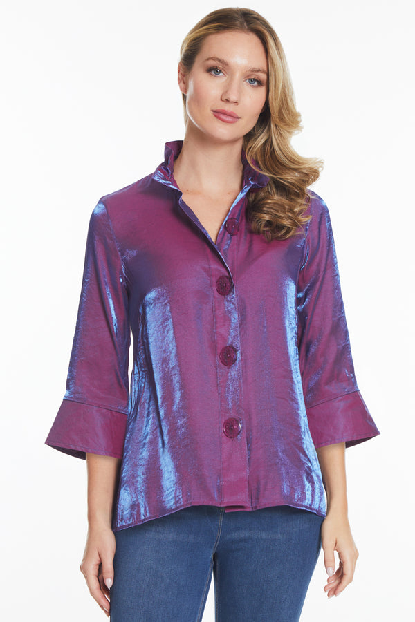 Iridescent Shimmer Tunic - Petite - Light Purple
