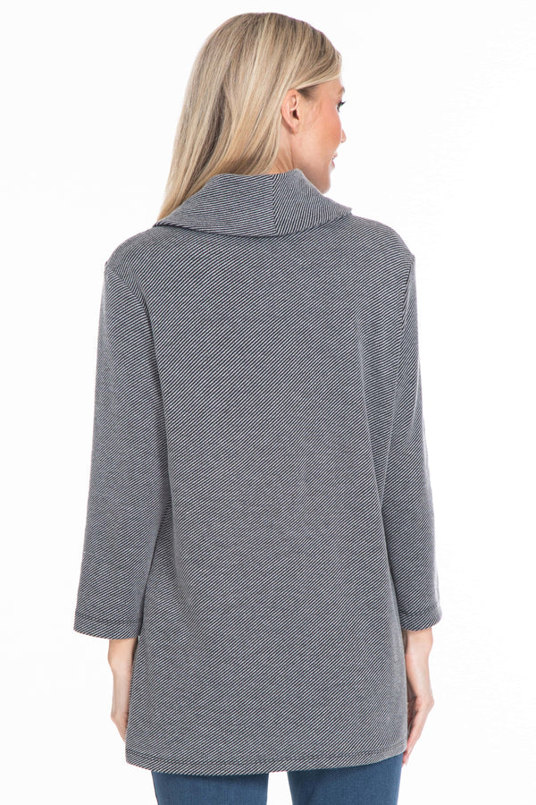 Button Detail Knit Tunic - Women's - Grey