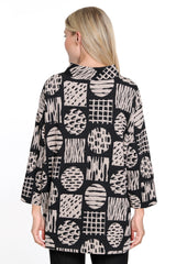 Knit Jacquard Popover Tunic - Women's - Black