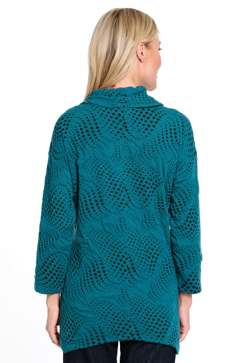 Knit Jacquard Tunic - Women's - Peacock