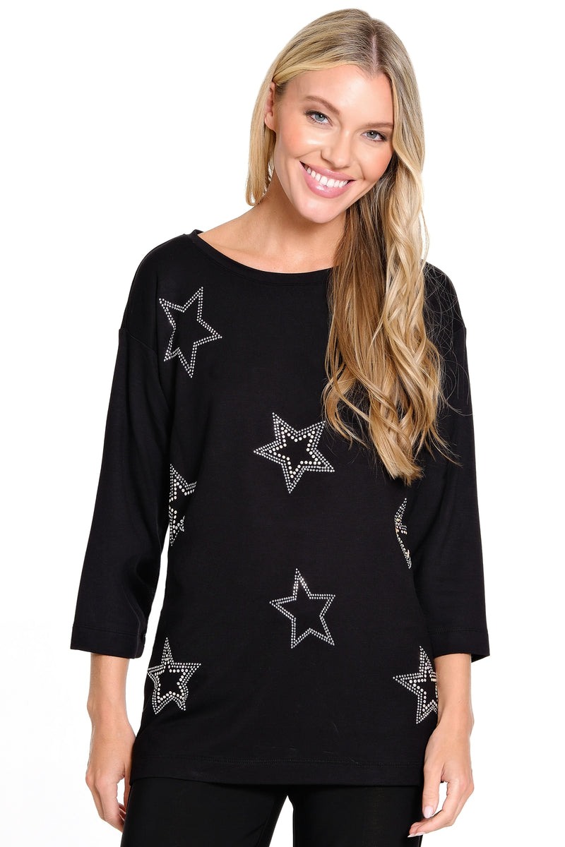 Lightweight Star Knit Sweater - Star Multi