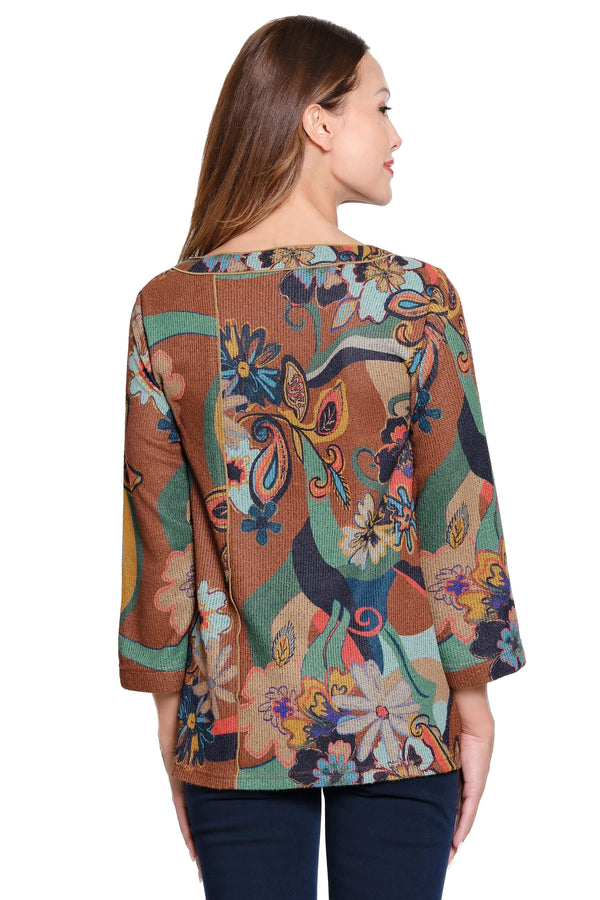 Knit Print Tunic - Petite - Floral Multi