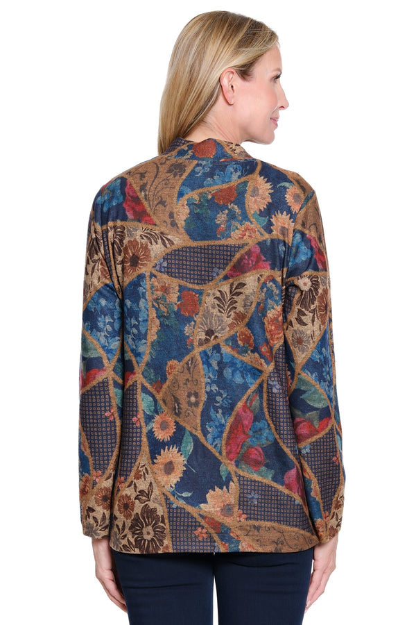 V-Neck Print Tunic - Petite - Floral Multi