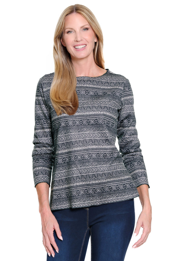 Reversible Print Tunic - Petite - Multi