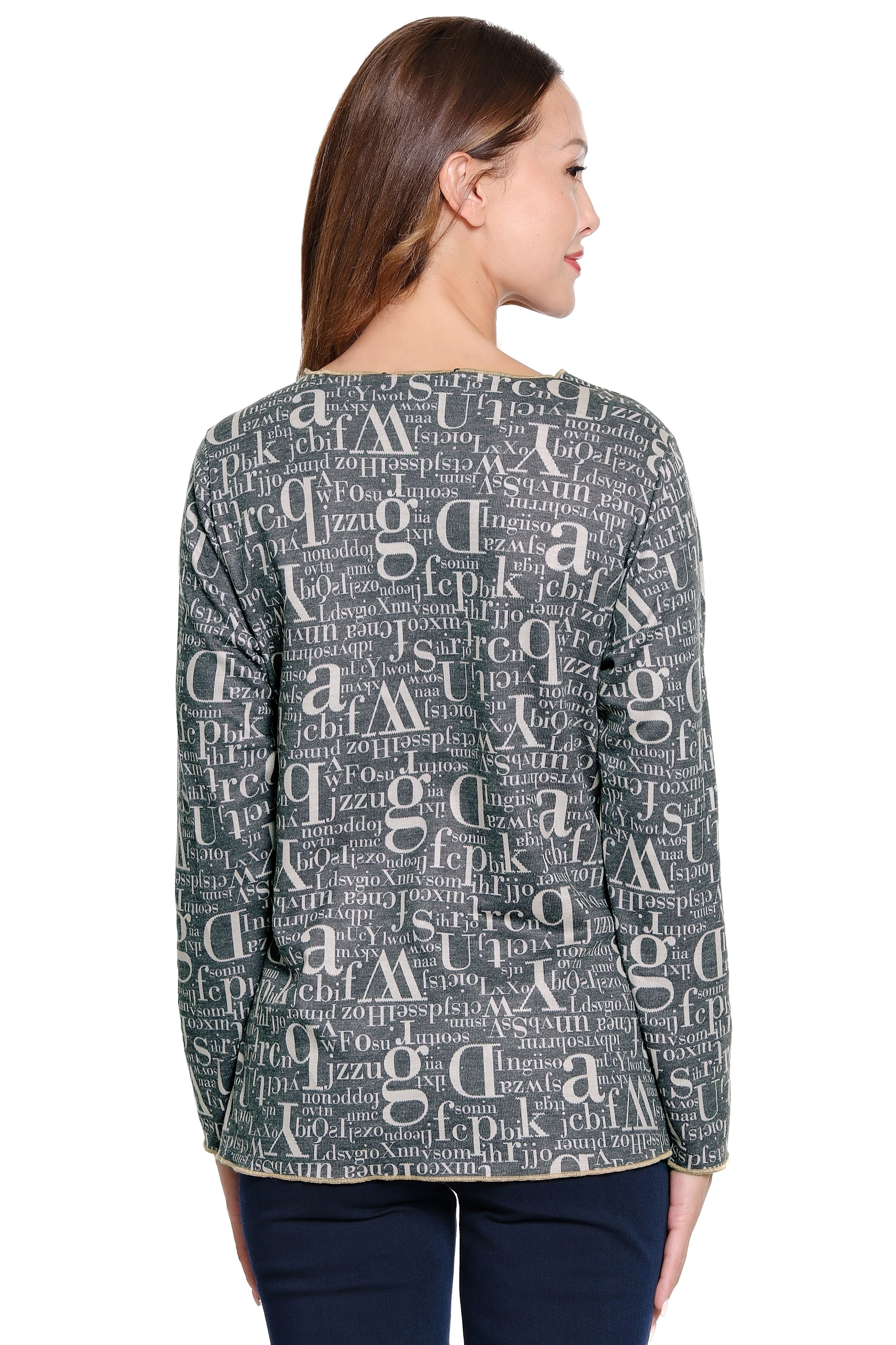Reversible Print Knit Tunic - Floral Multi