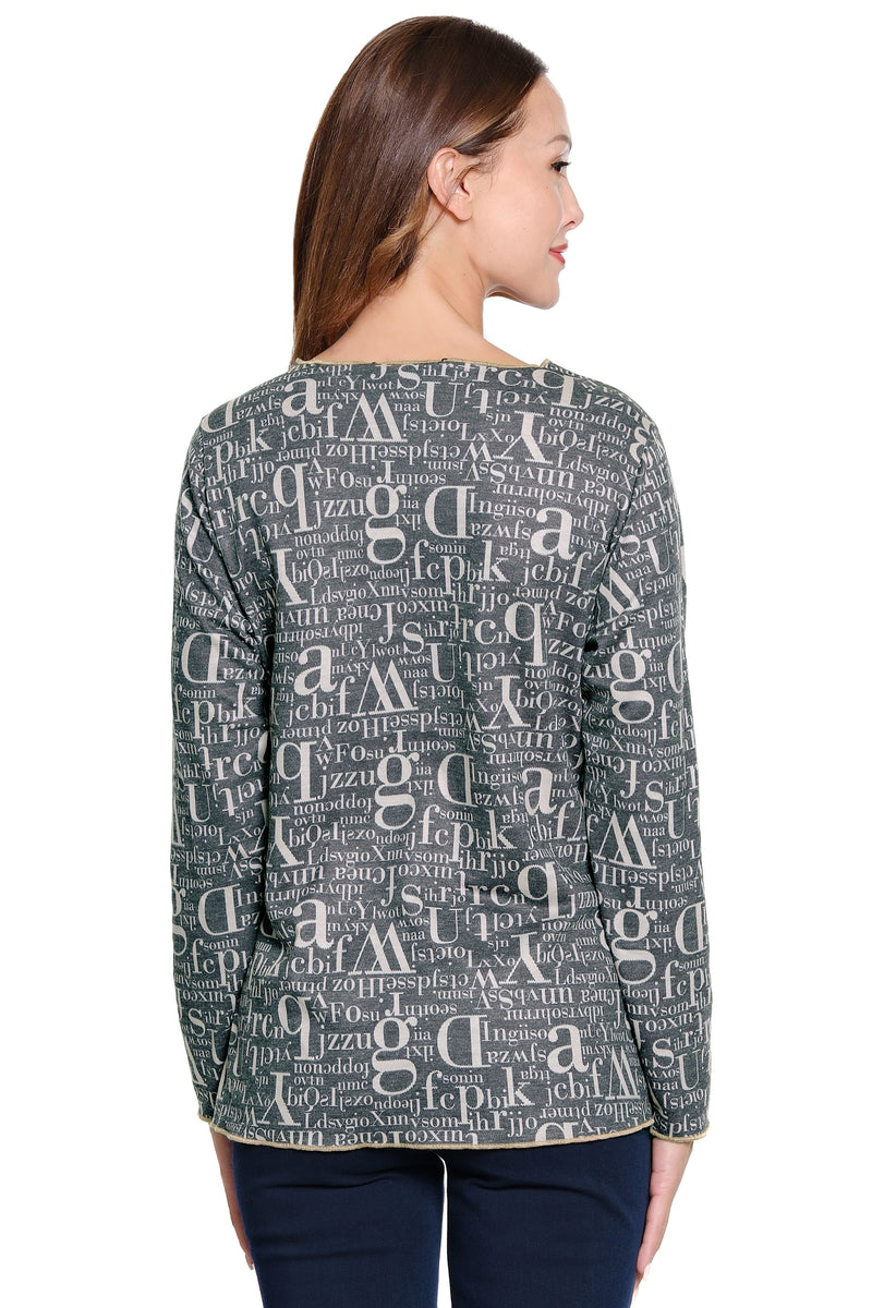 Reversible Print Knit Tunic - Floral Multi