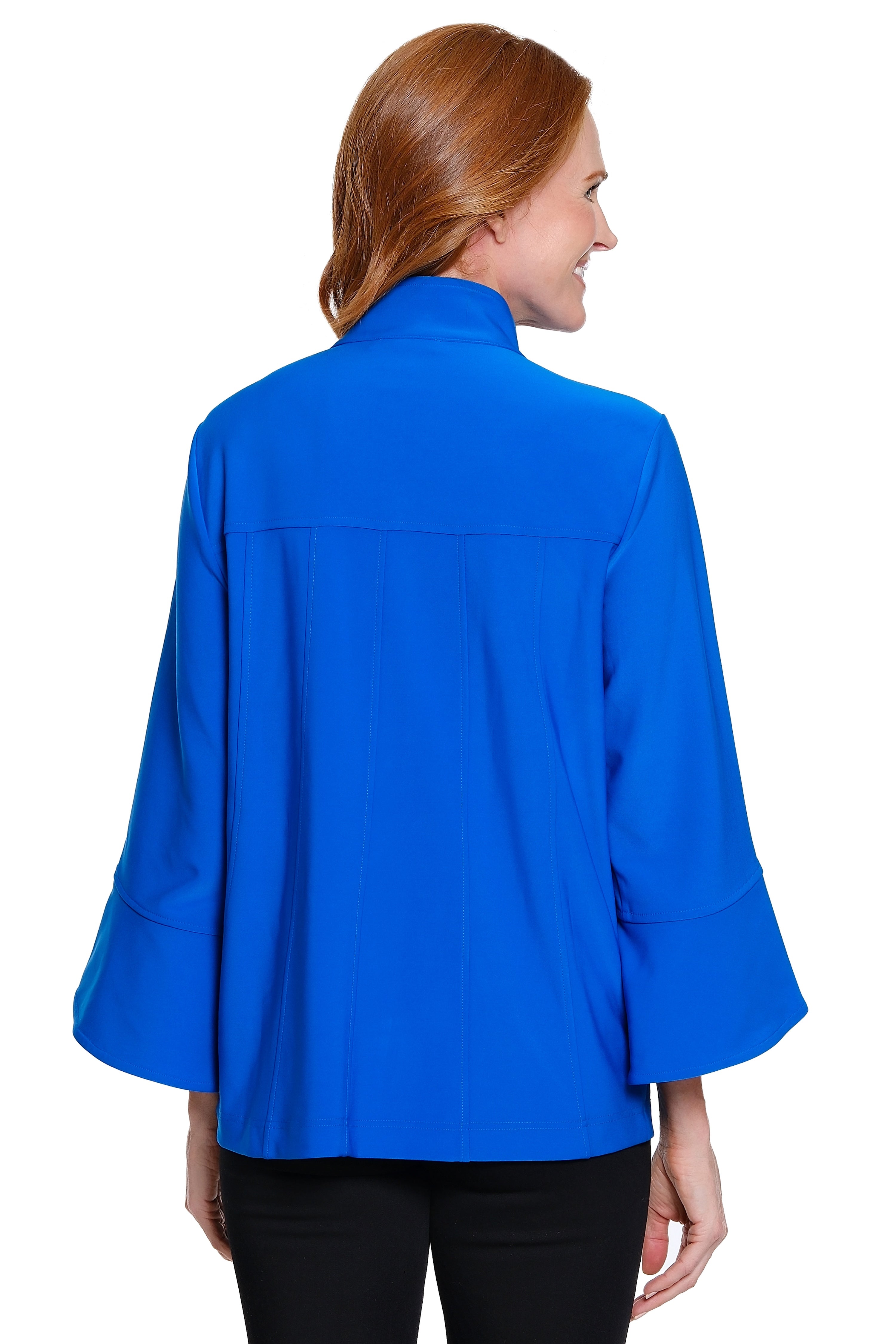 Knit Button-Front Jacket - Plus - Royal