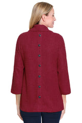 Textured Knit Tunic - Petite - Cranberry
