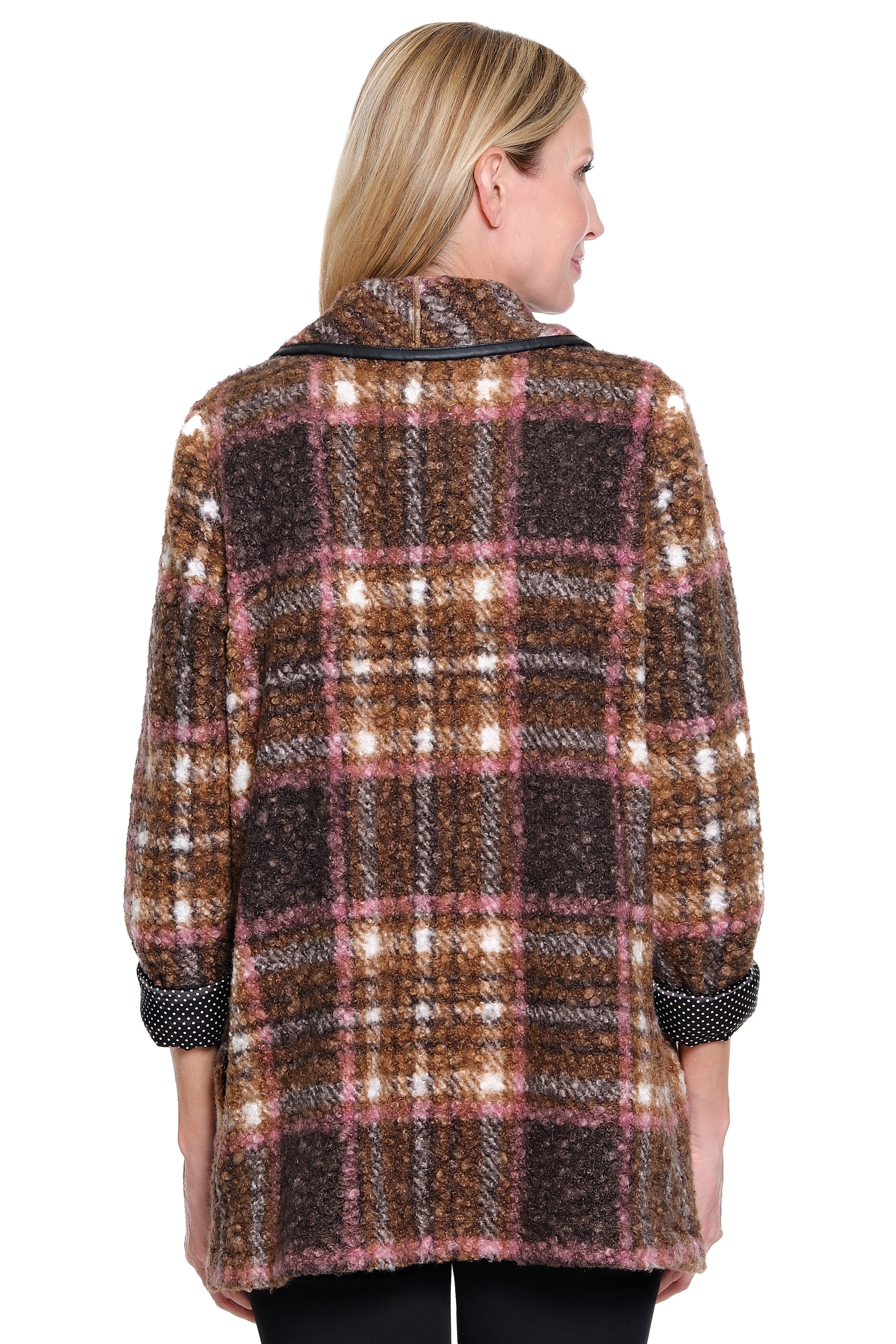 Print Boucle Jacket - Plaid Multi