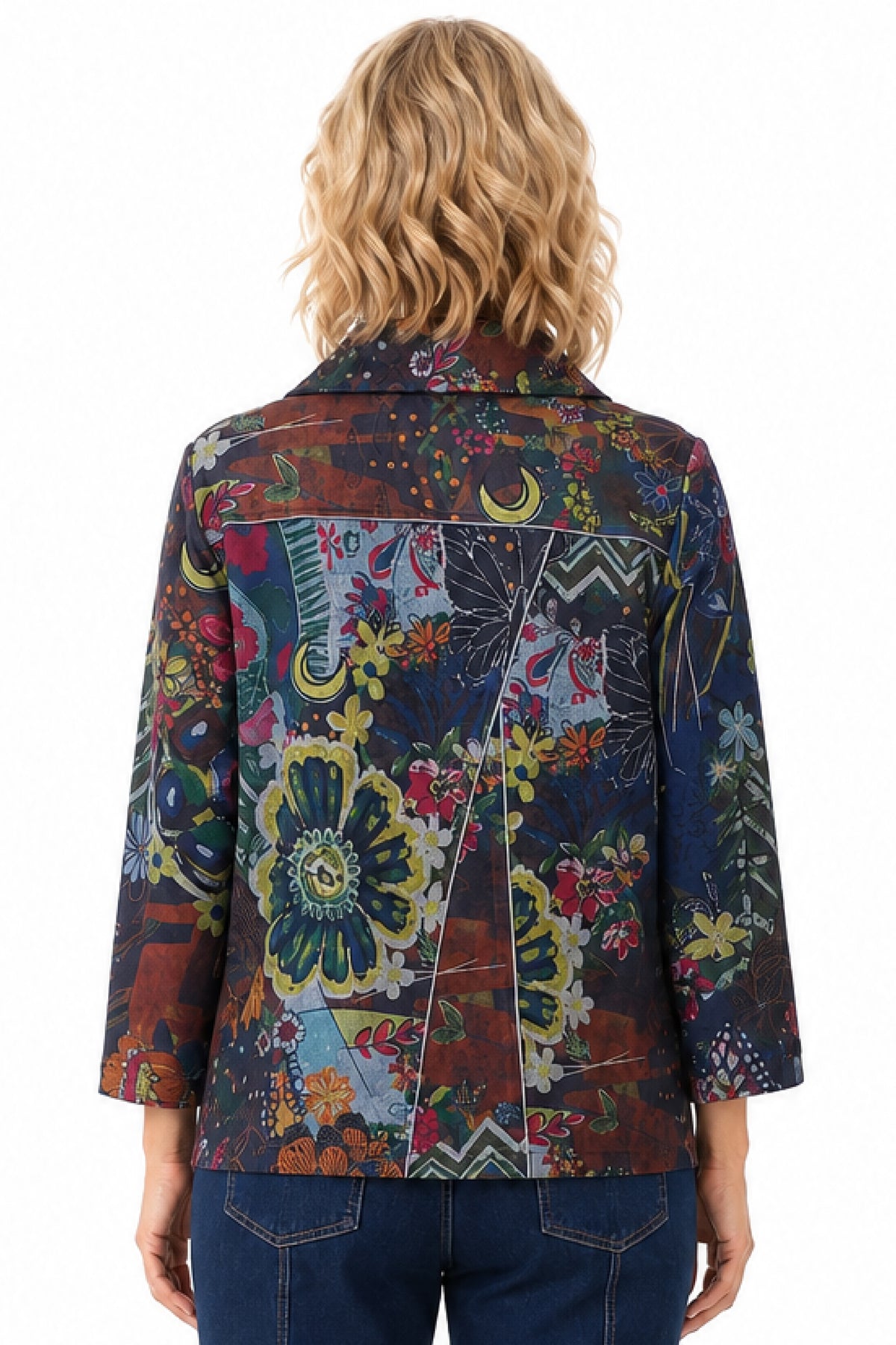 Floral Multi Brushed Cowl Neck Popover - Missy