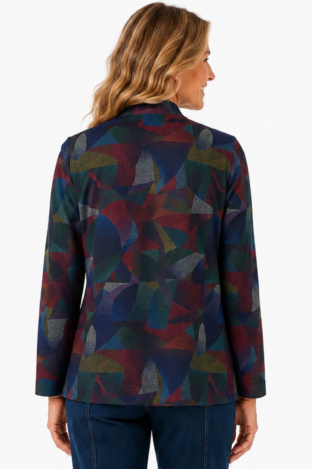 Geo Multi V-Neck Button Detail Popover - Missy