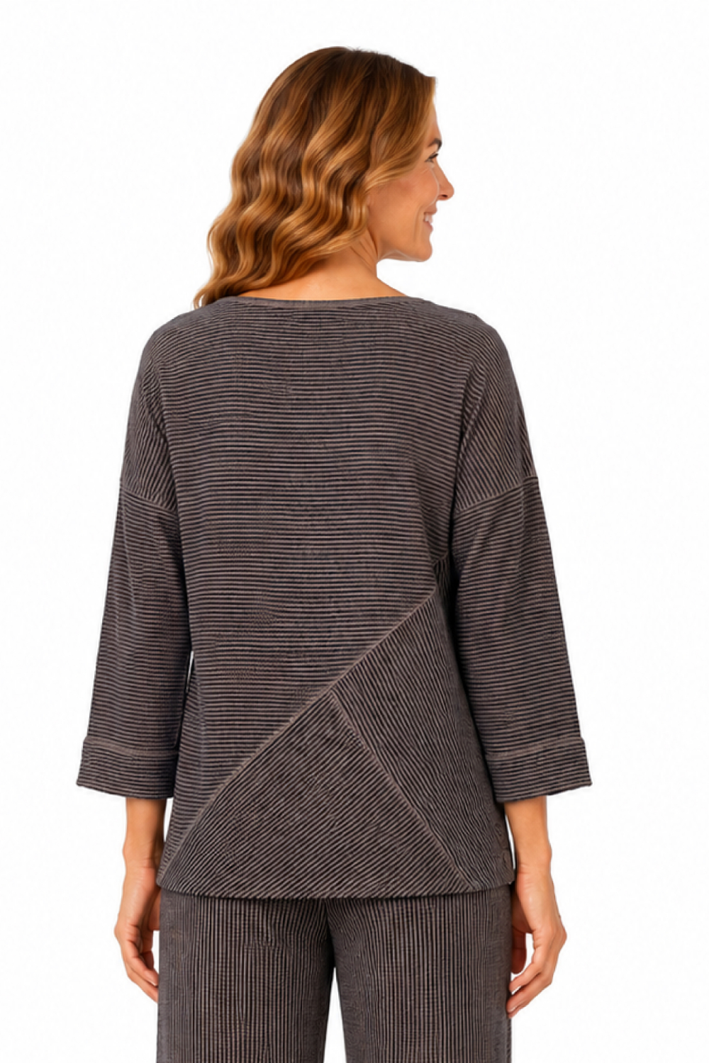 Brown Yarn-Dye Popover - Missy