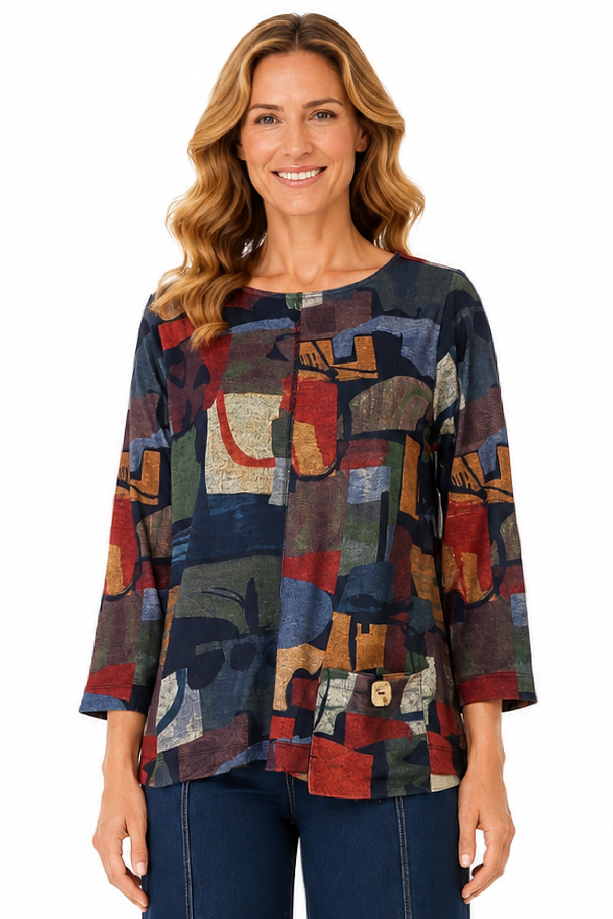 Abstract Multi Front Pocket Popover - Missy