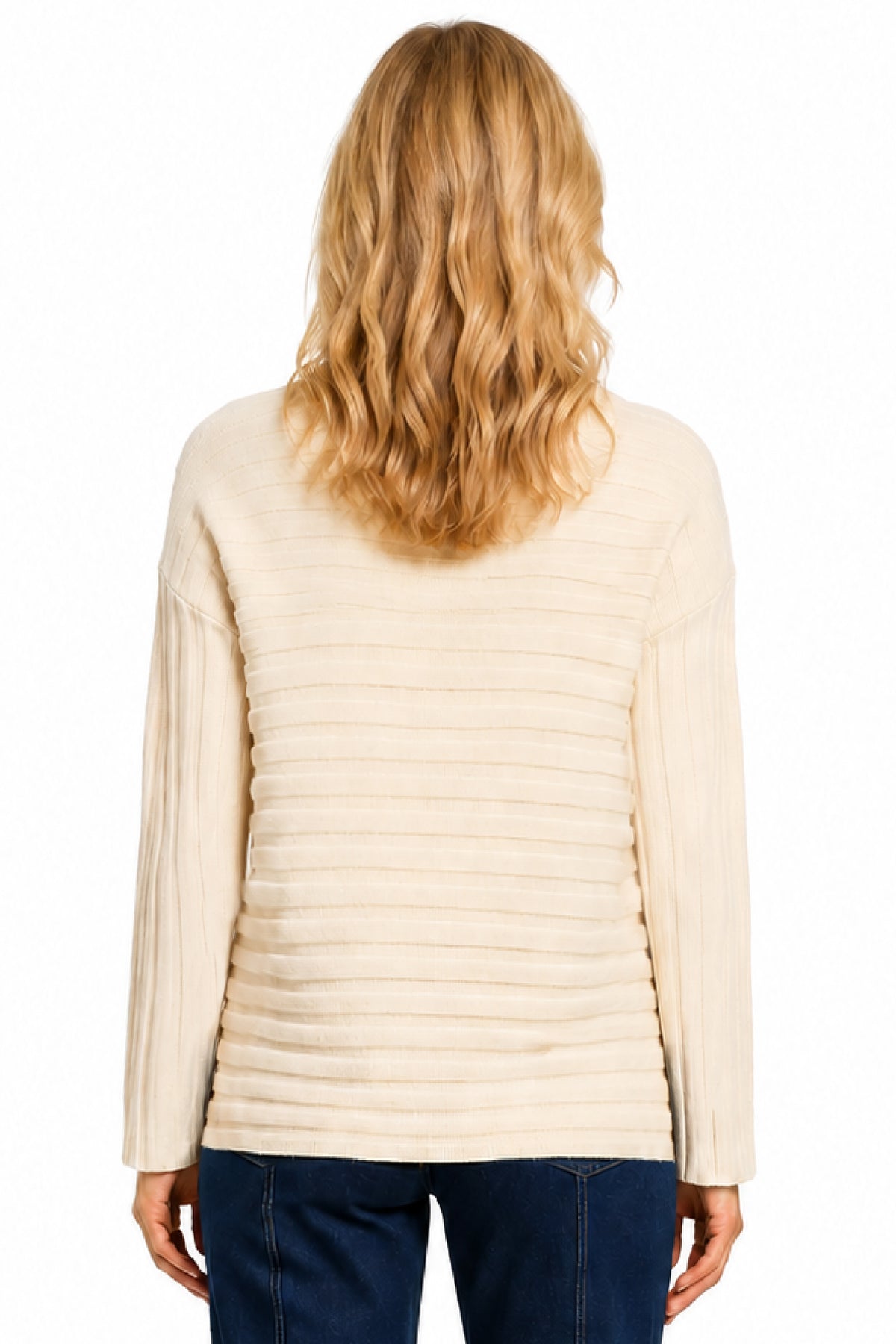 Vanilla Bean Ribbed Button Detail Popover - Missy