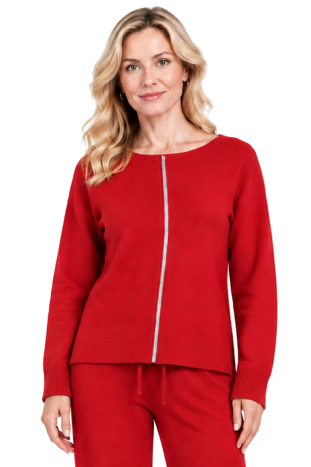 Red Dazzle Tape Sweater