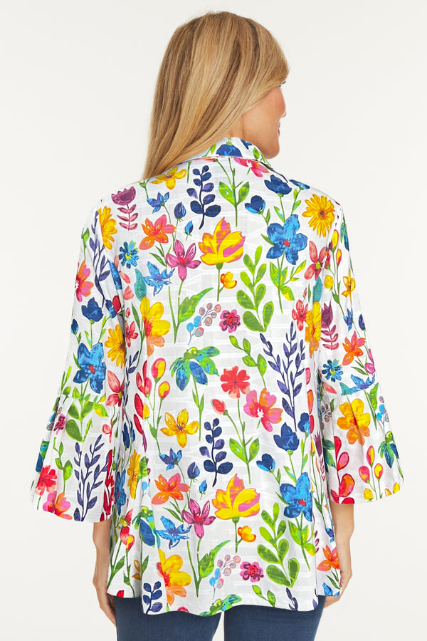 Bell Sleeve Tunic - Women's - Floral Multi