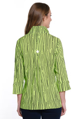 Printed Woven Crinkle Tunic - Women's - Soft Lime