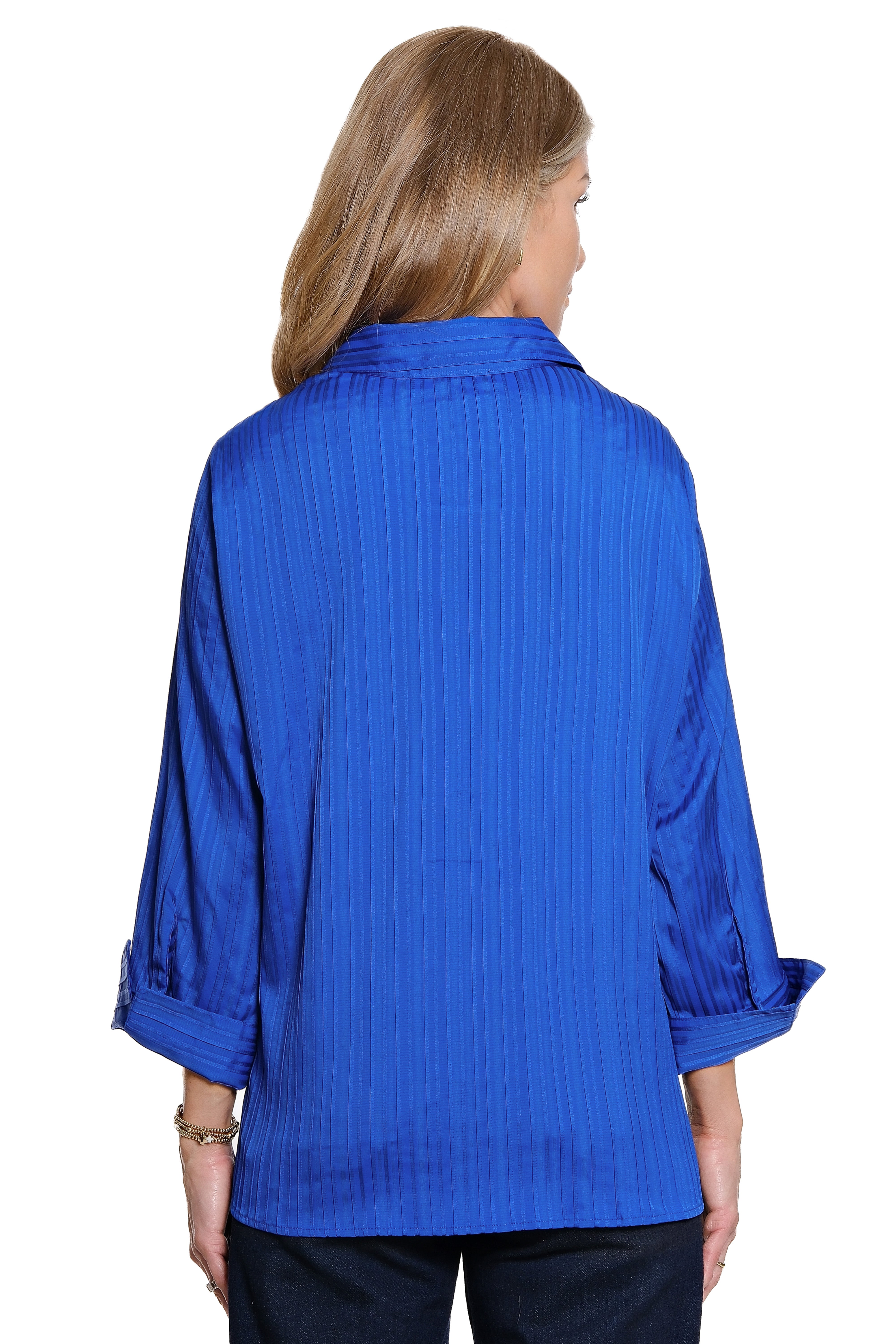 Stripe Button-Up Top - Electric Blue