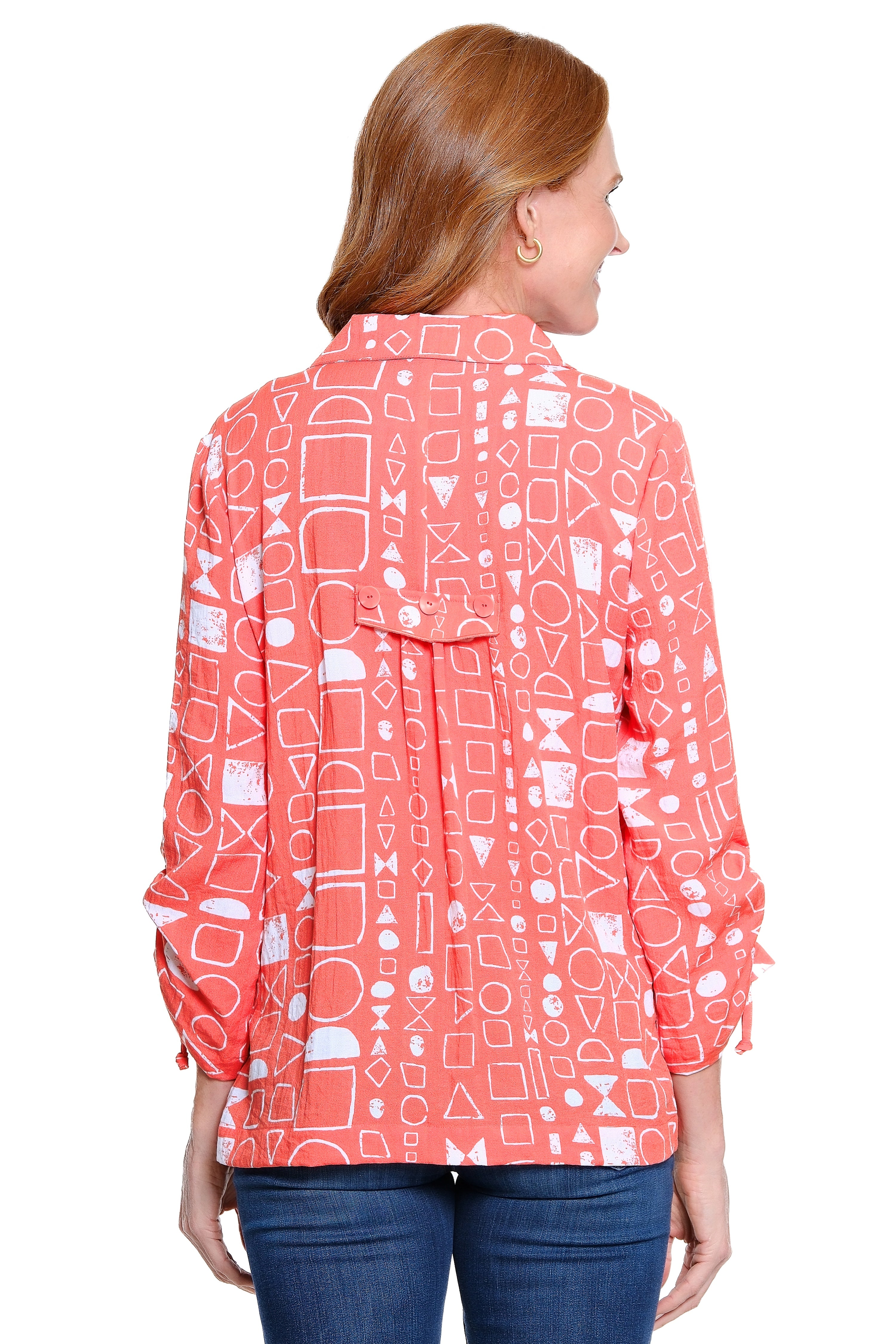 Point Collar Tunic - Petite - Coral