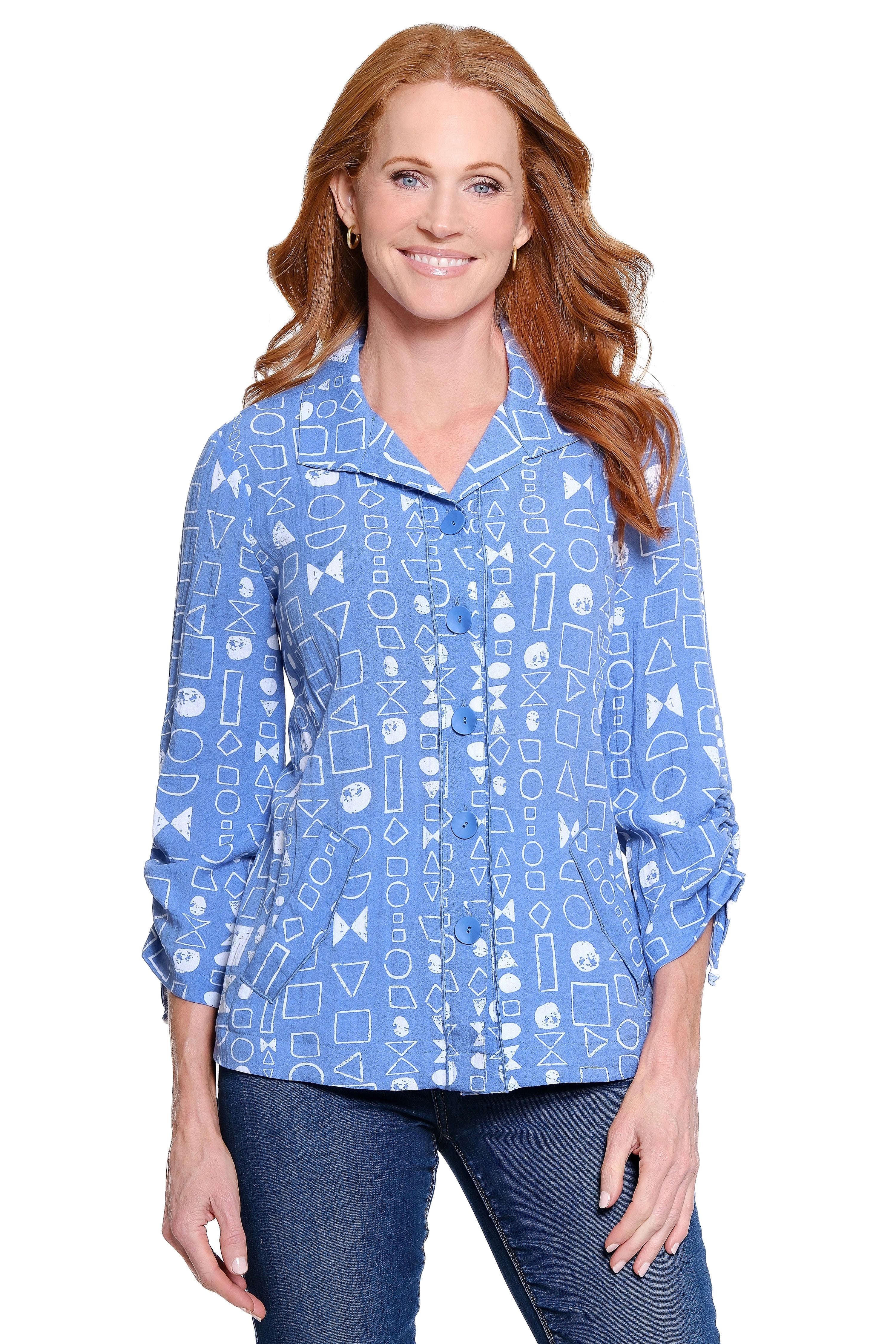 Point Collar Tunic - Geo Multi