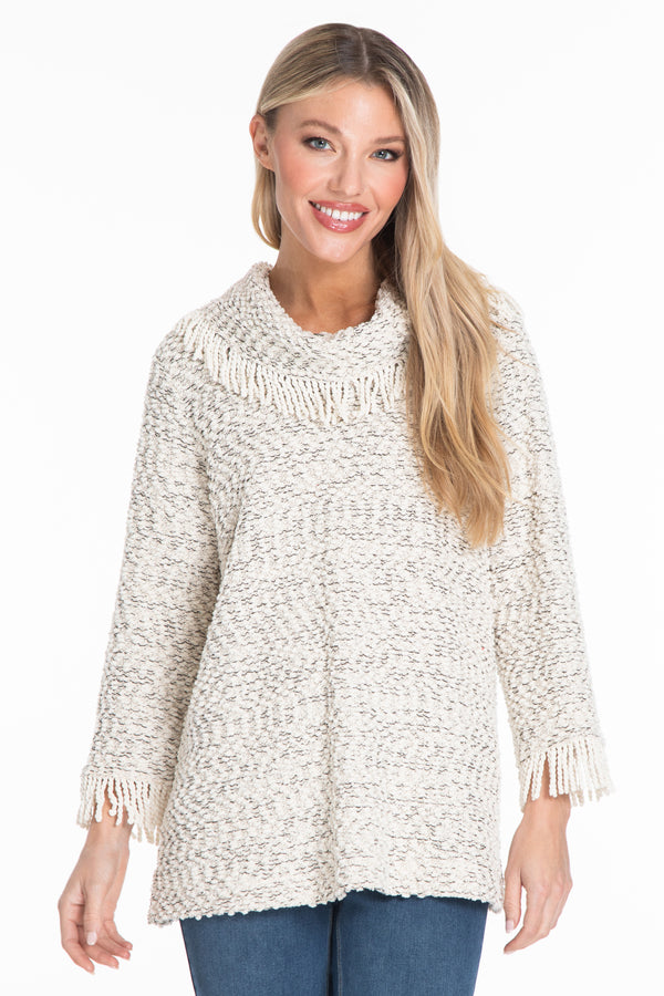 Textured Knit Tunic - Women's - Natural
