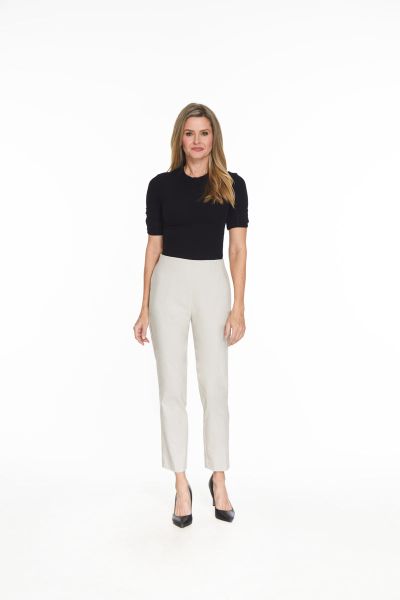 Pull On 'No Waist' Ankle Pant - Stone