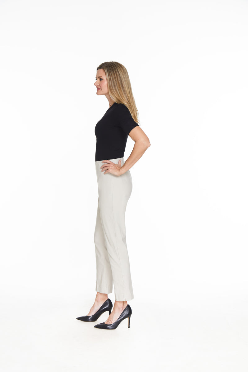 Pull On 'No Waist' Ankle Pant - Stone