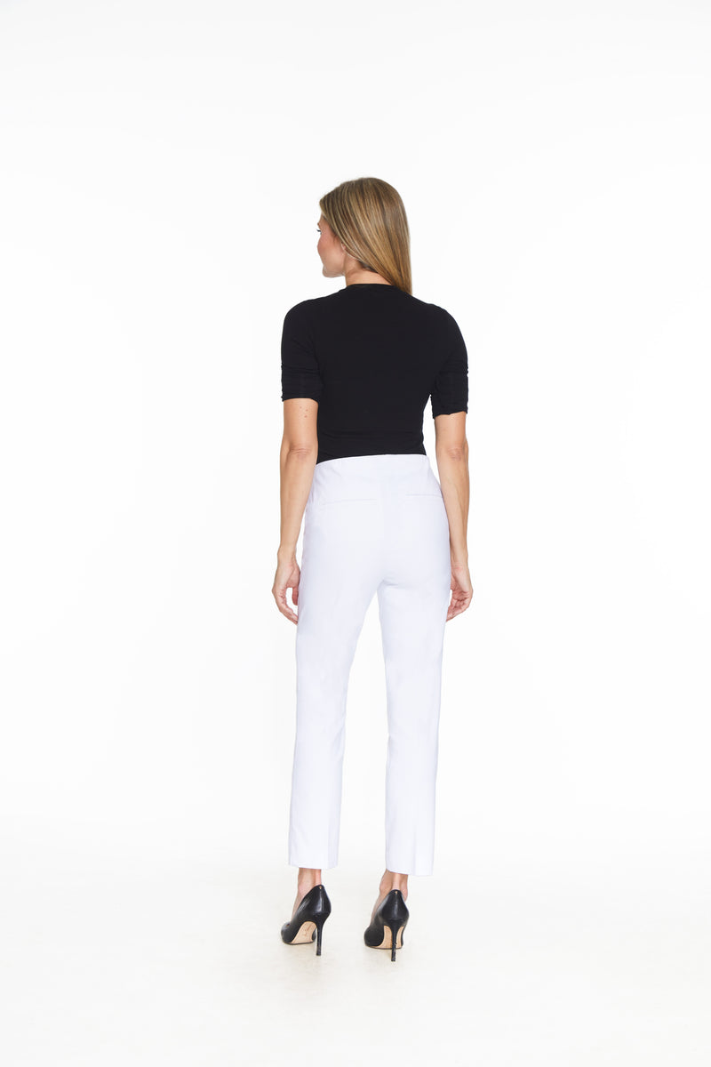 Pull On 'No Waist' Ankle Pant - White