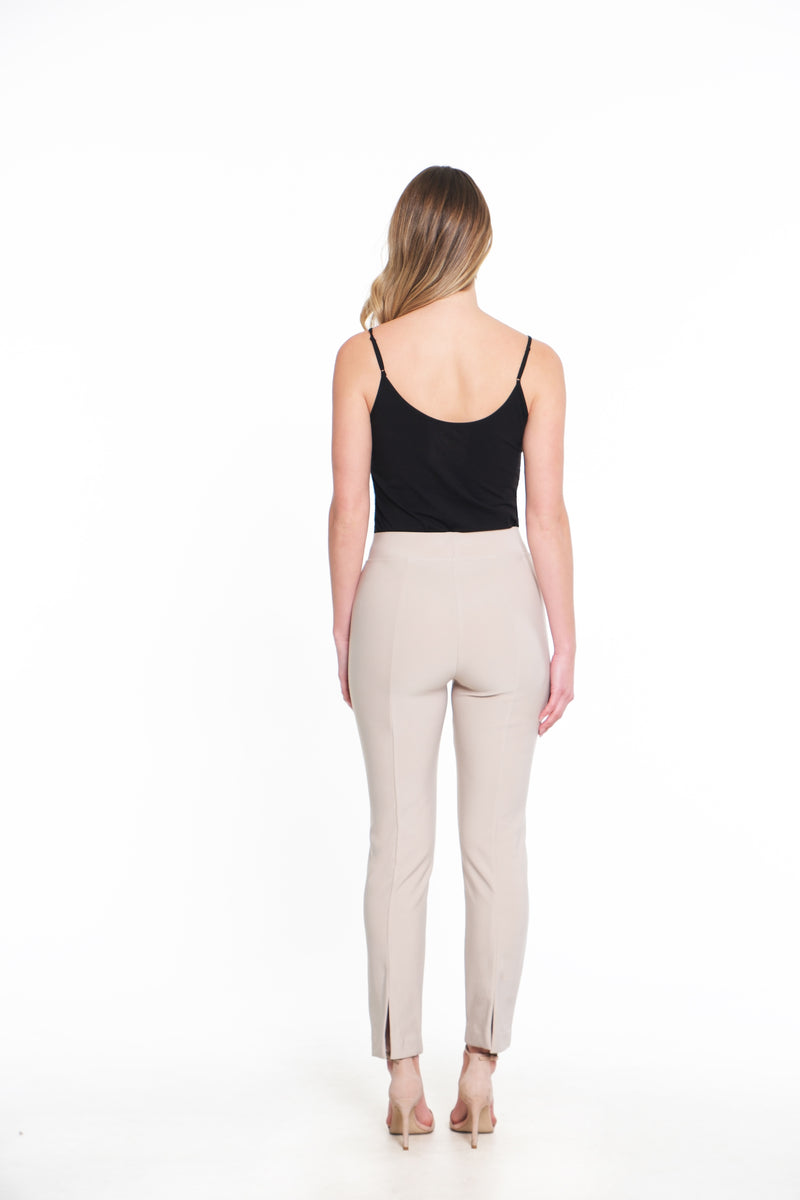 Pull On Pant with Back Vents - Stone