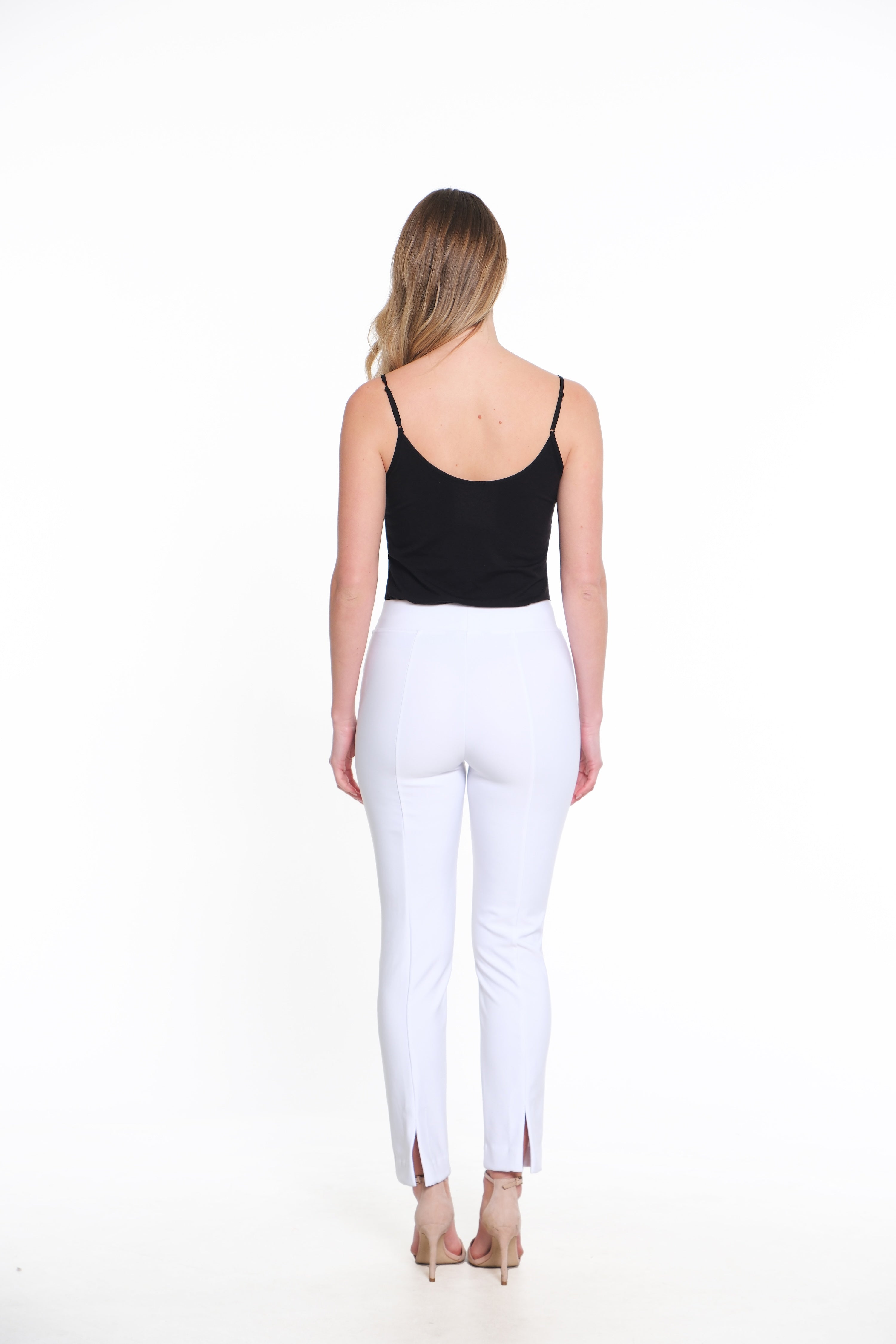 Pull On Pant with Back Vents - White