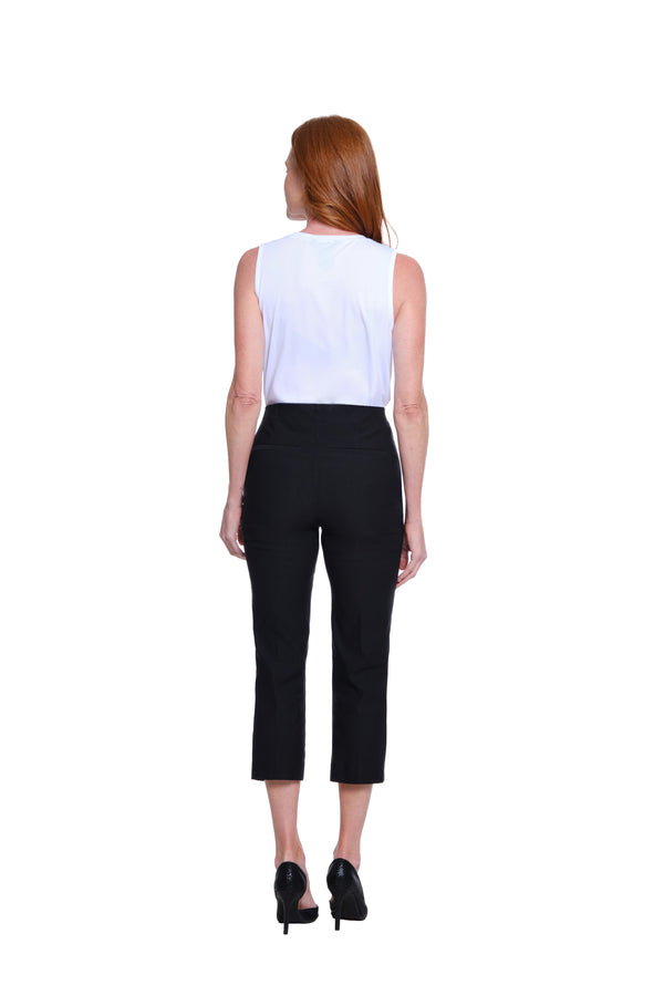 Pull On 'No Waist' Crop Pant - Black