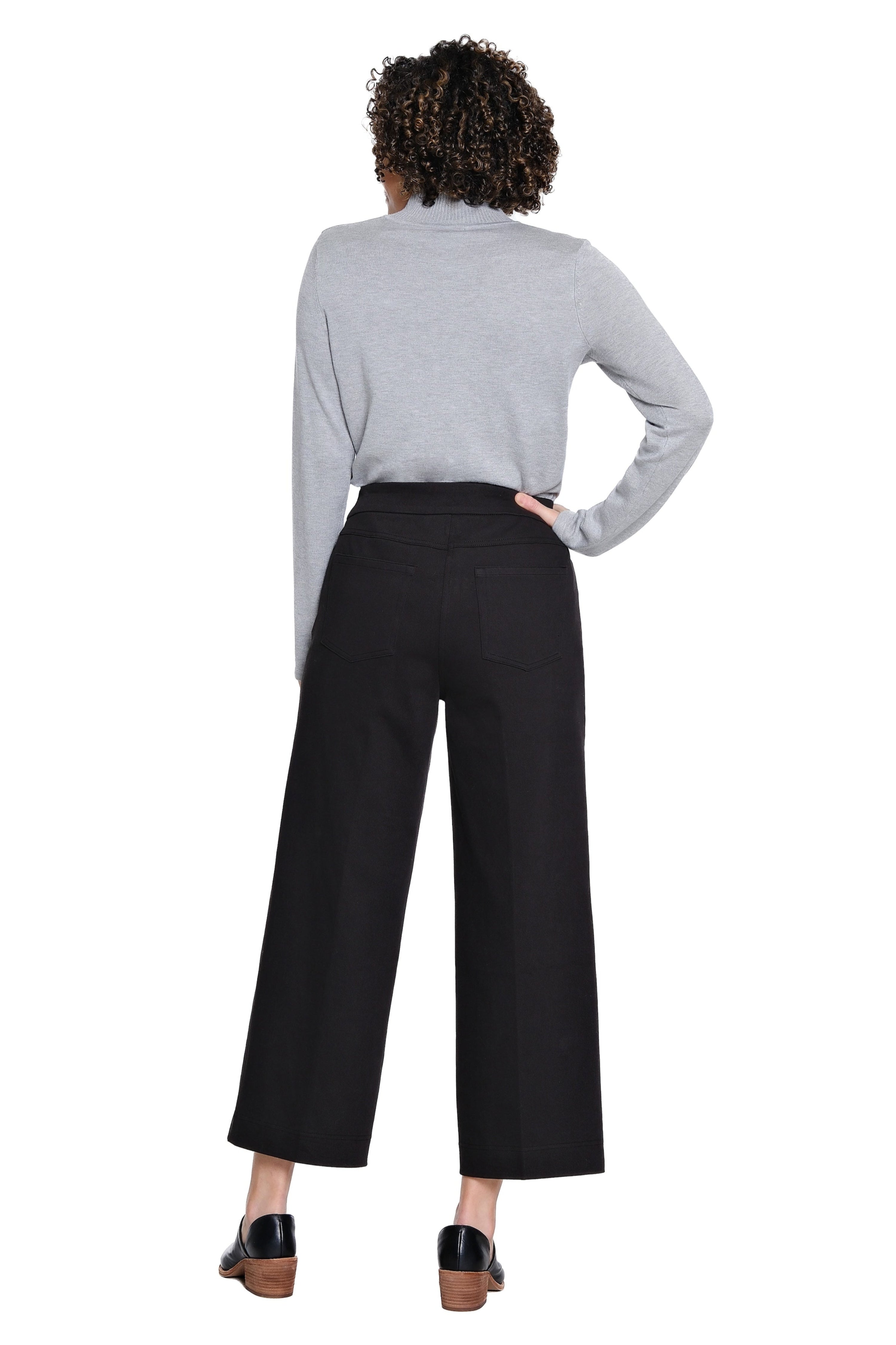 Wide Leg Pant - Petite - Black