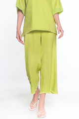 Pull On Wide Leg Pant-Women's- Lime