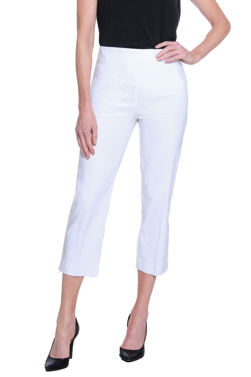 Pull On 'No Waist' Crop Pant - White