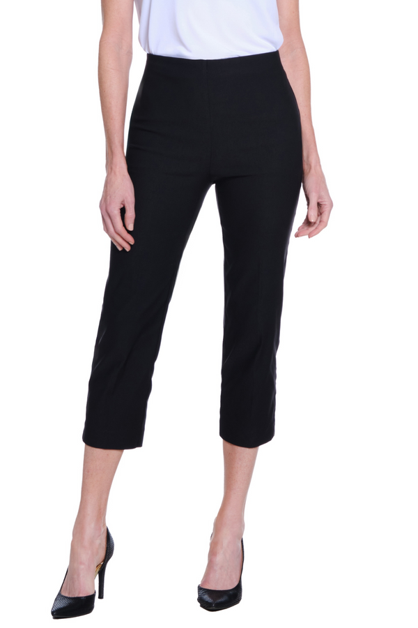 Pull On 'No Waist' Crop Pant - Black